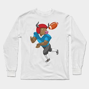 Bull at Football Sports Long Sleeve T-Shirt